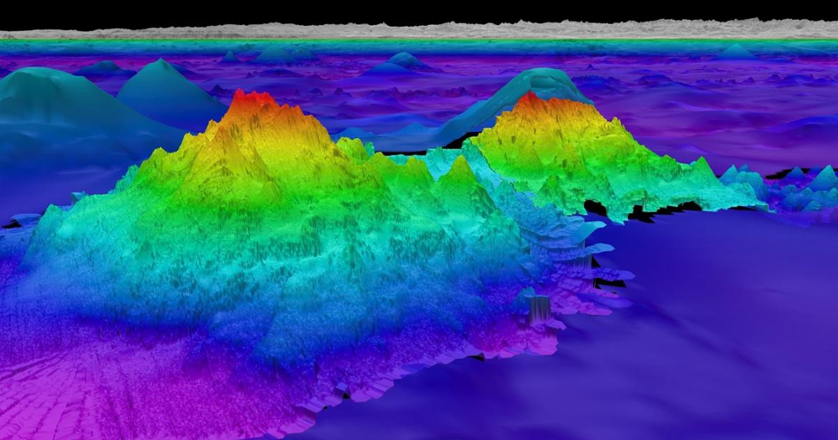 Four giant mountains were found at the bottom of the sea