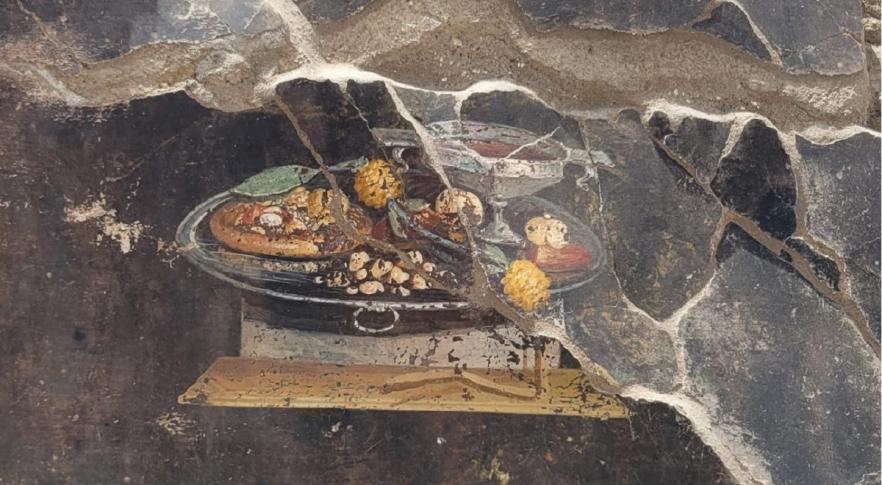 Pintura da "pizza mais antiga do mundo"