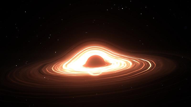 Pesquisadores detectam luz surgindo atrás de um buraco negro pela primeira vez-0